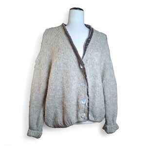 Atelier Luxembourg Cozy Women's Tan Cardigan Sweater S/M